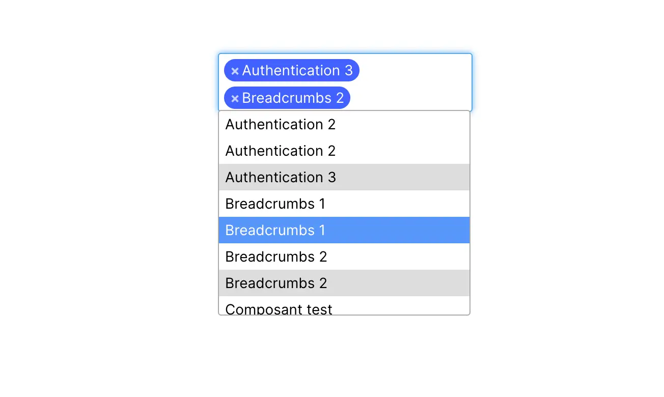 an example of a multiselect dropdown element made in bubble.io